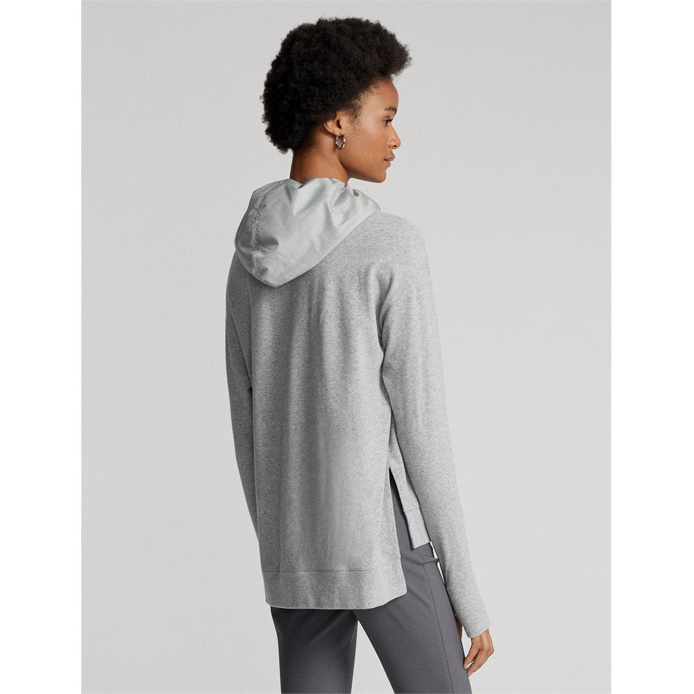 Women's Cloud Fleece Hoodie Nylon Pocket Sweatshirt