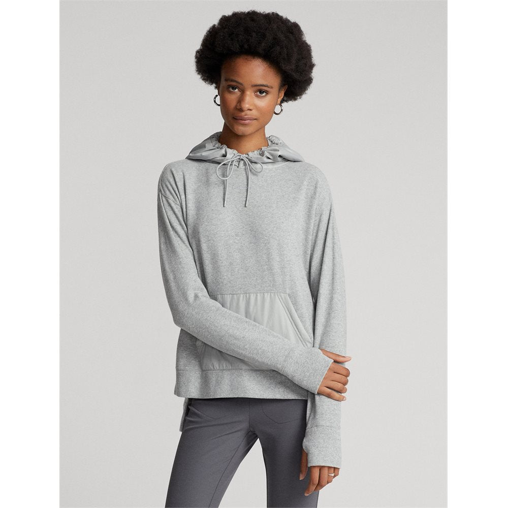 Women's Cloud Fleece Hoodie Nylon Pocket Sweatshirt