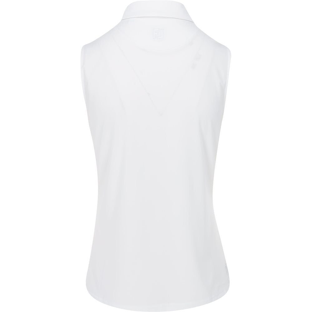 Women's Solid Lisle Sleeveless Polo