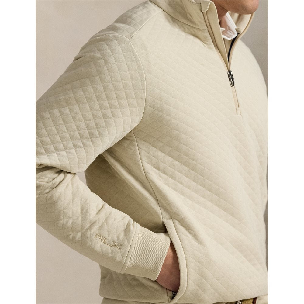 Quilted Double-Knit 1/2 Zip Pullover