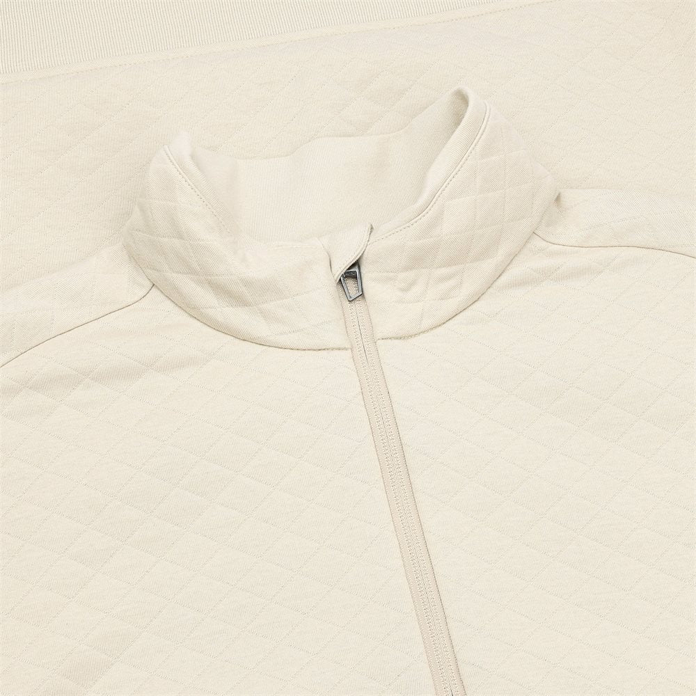 Quilted Double-Knit 1/2 Zip Pullover