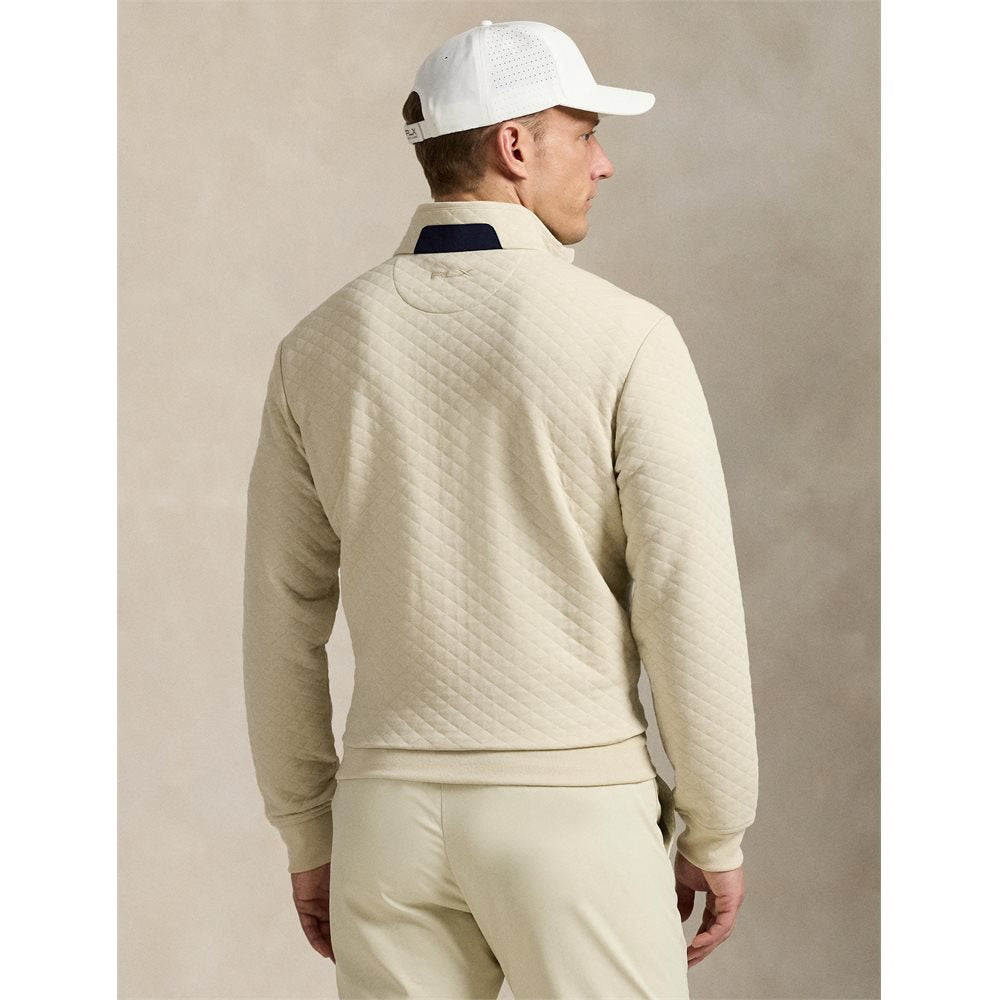 Quilted Double-Knit 1/2 Zip Pullover