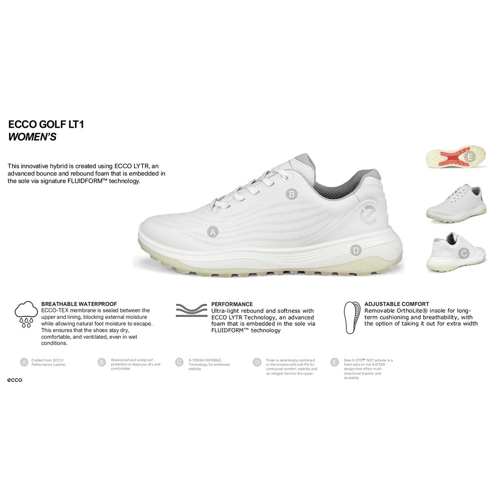 Women's LT1 Spikeless Golf Shoes