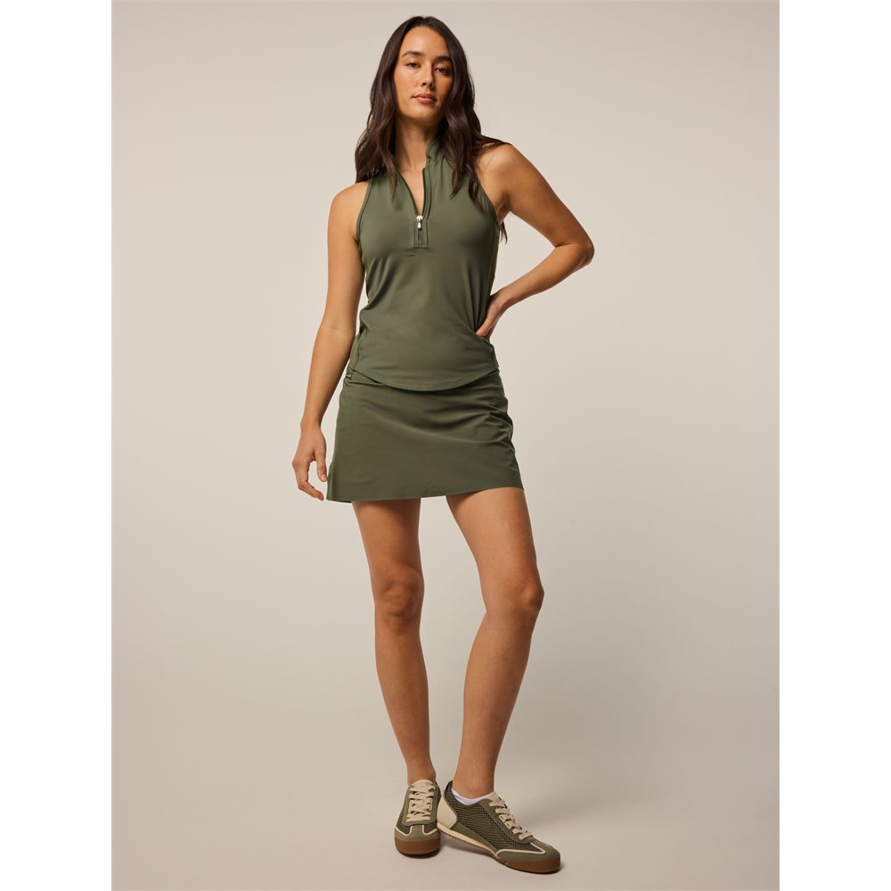 Women's Vesta Sleeveless 1/4 Zip Blade Collar Top