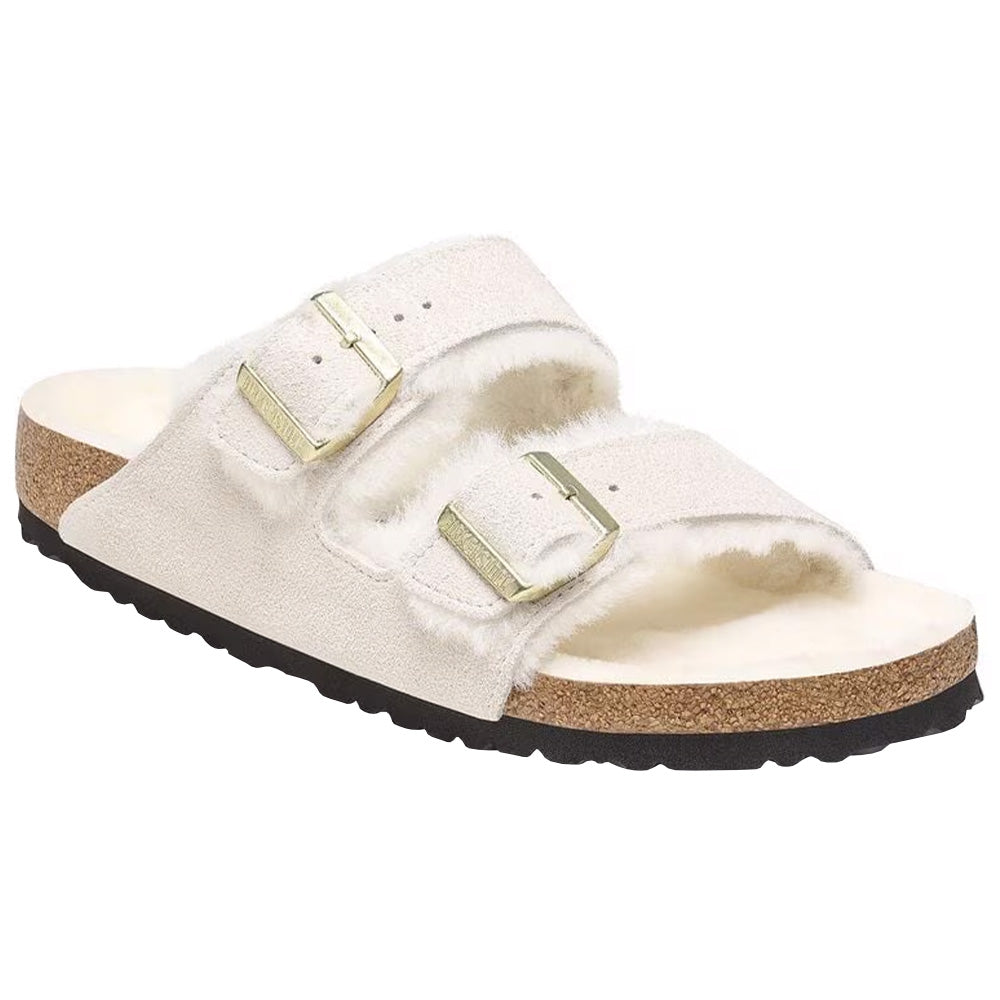 Women's Arizona Shearling Sandals - Suede Leather