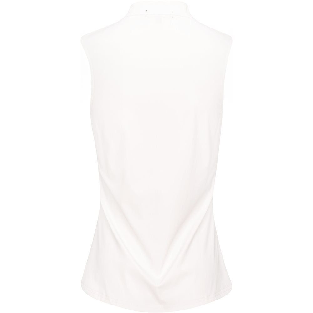 Women's Sleeveless 1/4 Zip Blade Collar Polo