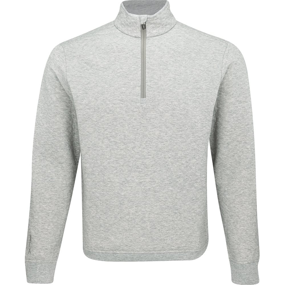 Quilted Double-Knit 1/2 Zip Pullover