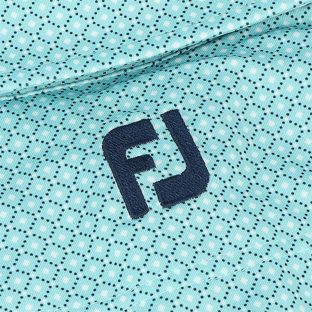 Lisle Dot Geo Print Self Collar Golf Polo - Previous Season