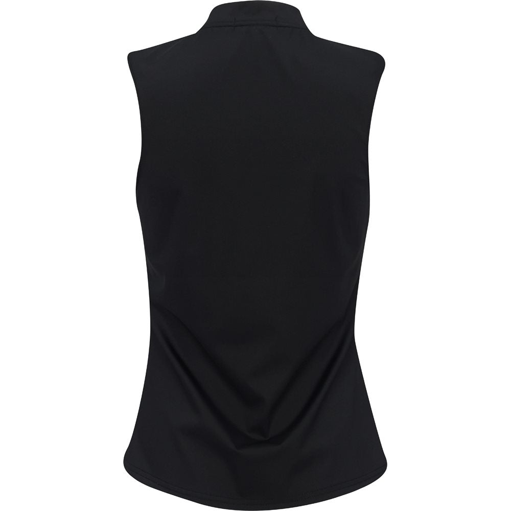 Women's Sleeveless 1/4 Zip Blade Collar Polo