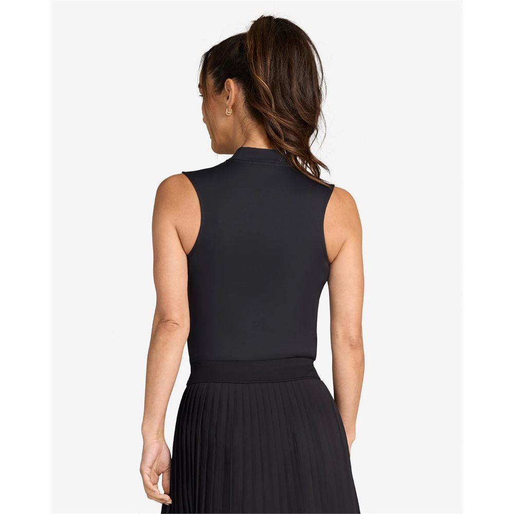 Women's Sleeveless 1/4 Zip Blade Collar Polo