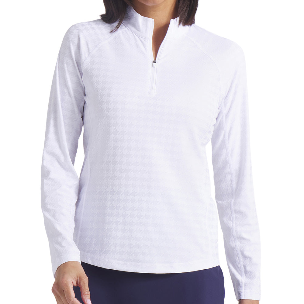 Women's Houndstooth 1/4 Zip Pullover