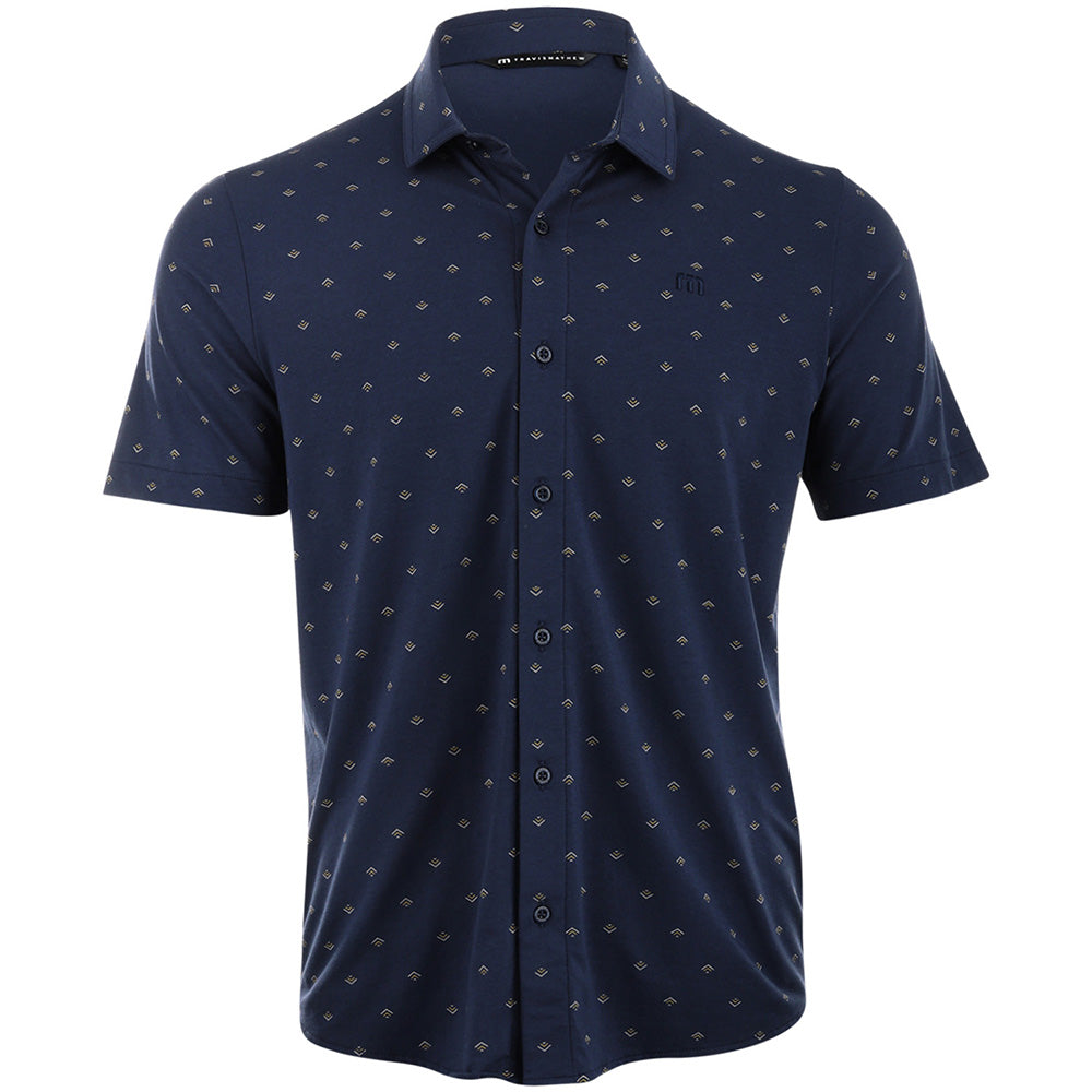 Comfortknit Geo Button-Up Shirt