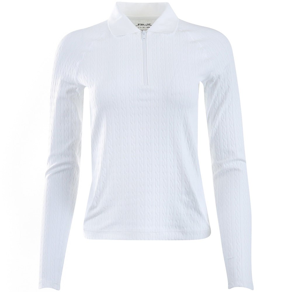 Women's Cable Long Sleeve 1/4 Zip Polo