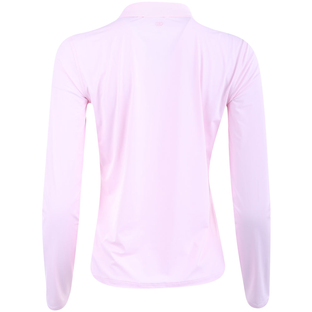 Women's Silky Tech Nylon Long Sleeve 1/4 Zip Polo