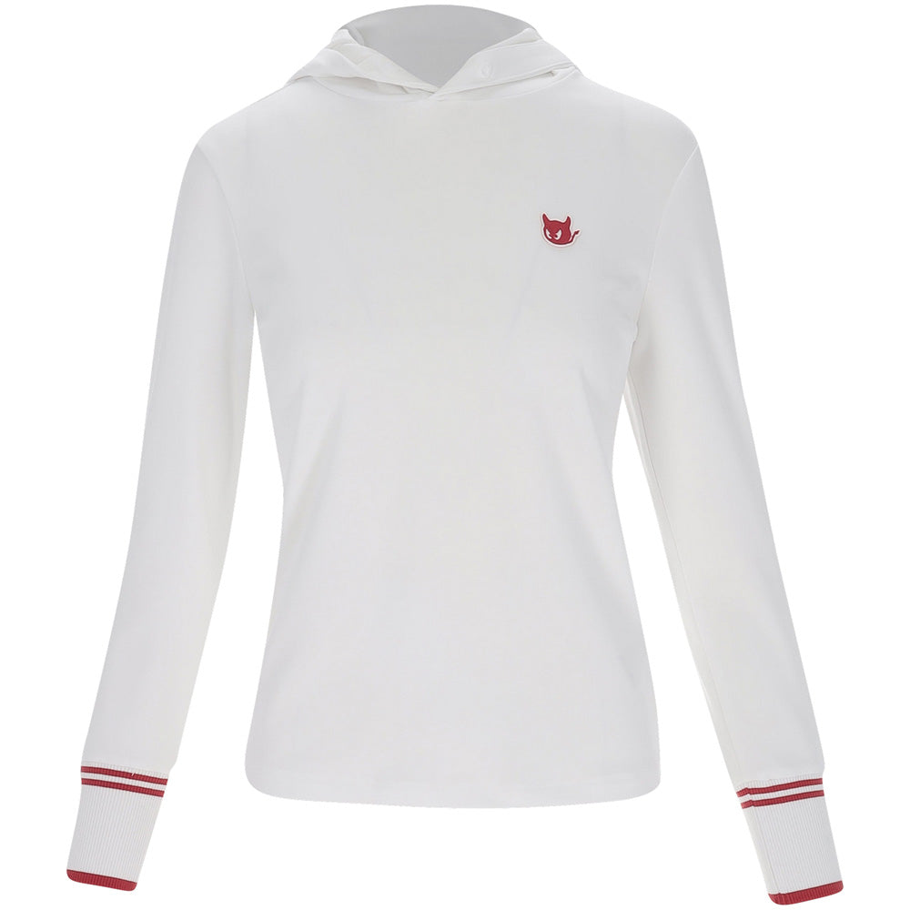 Women's Slogan Jersey Hooded Pullover