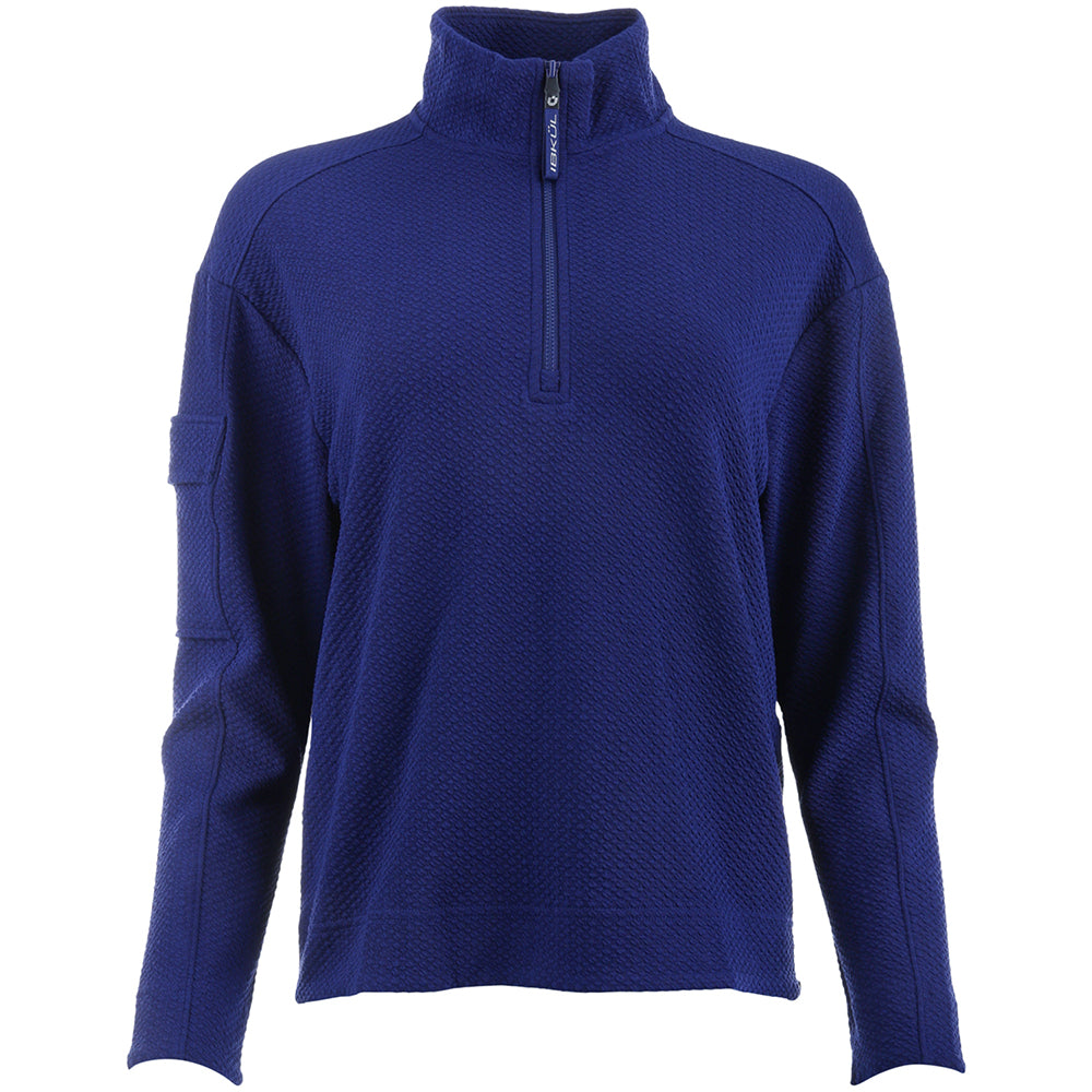 Women's Long Sleeve Mock Neck Top - Popcorn Stitch
