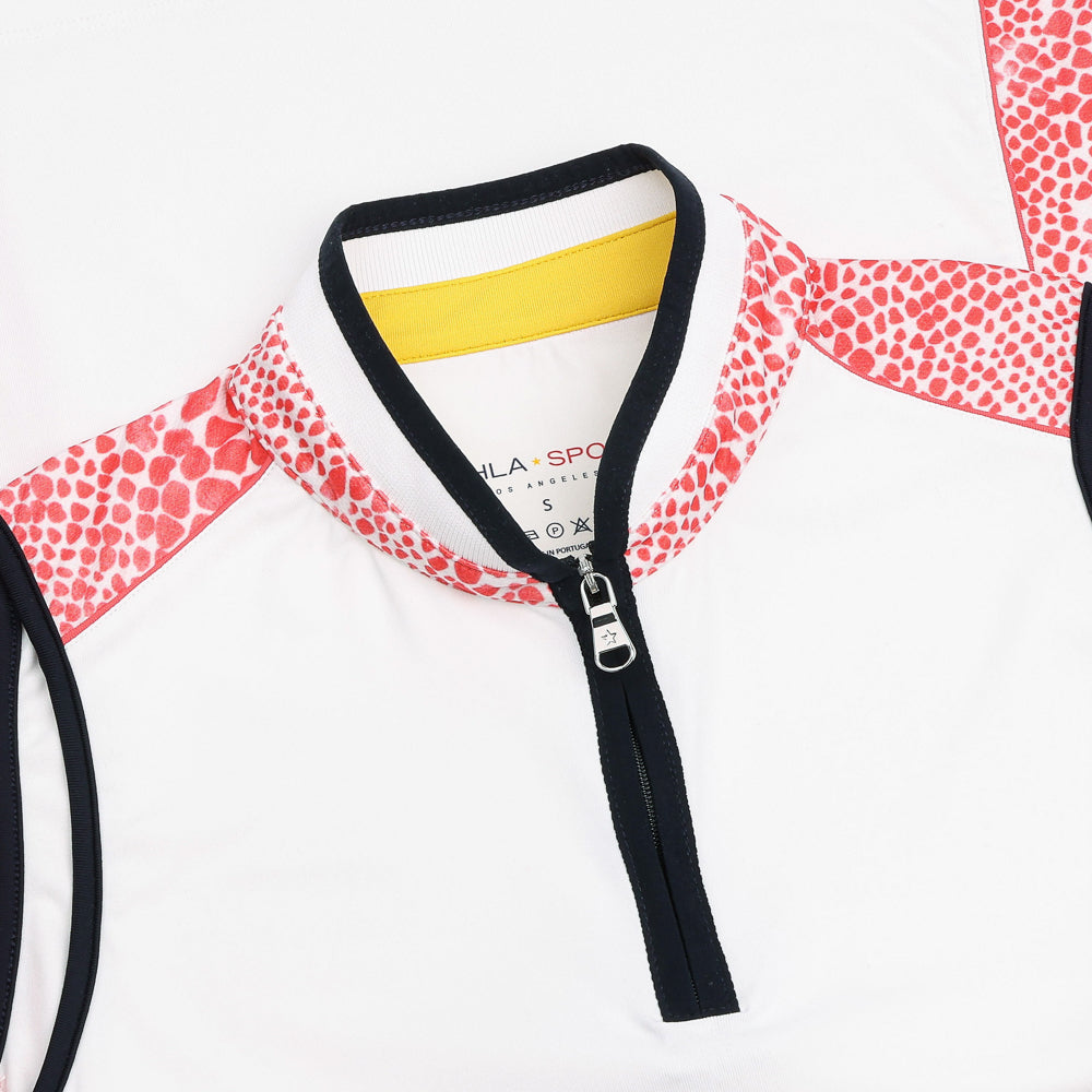 Women's The Ava Sleeveless 1/4 Zip Blade Collar Polo