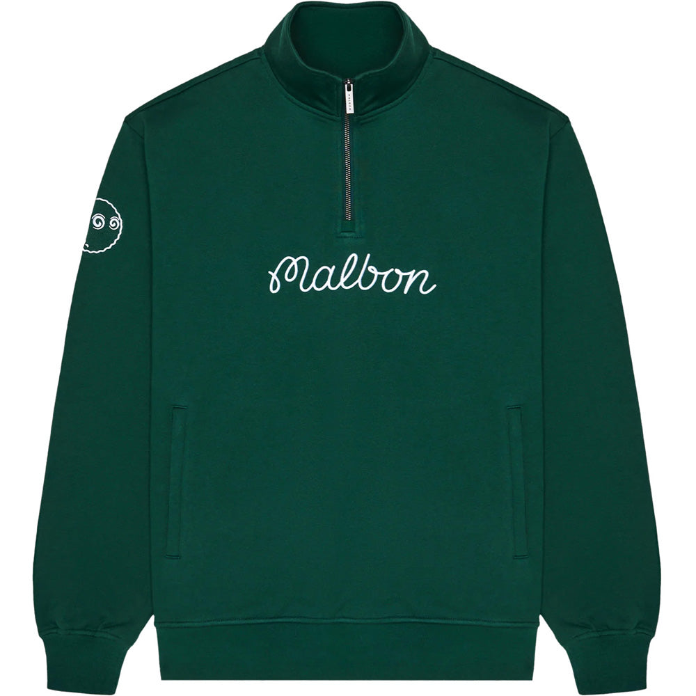 Collegiate 1/4 Zip Stand Collar Sweatshirt