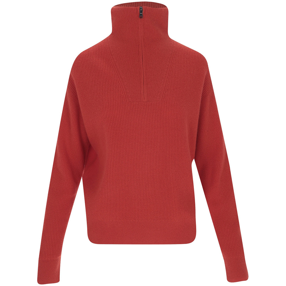 Women's Rib-Knit Cashmere 1/2 Zip Sweater