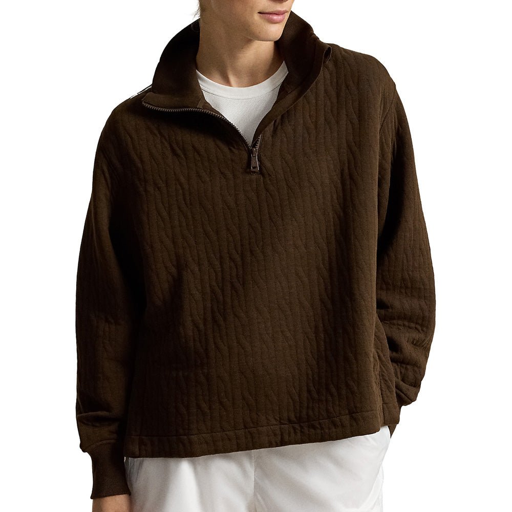 Women's Cable Quilted 1/4 Zip Pullover