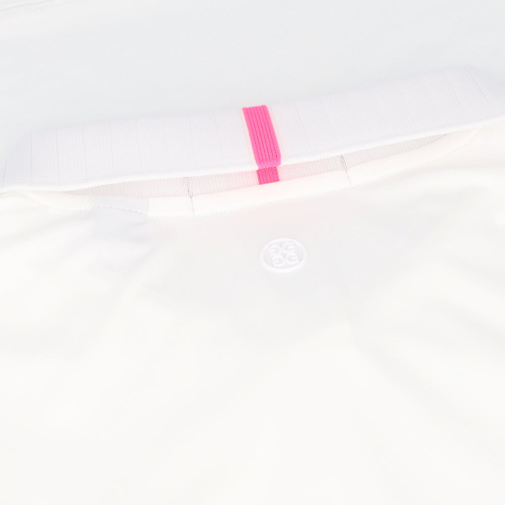 Women's Pleated Collar Silky Tech Nylon Sleeveless Polo