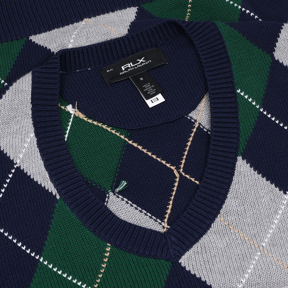 Big Fit Performance Argyle Sweater Vest