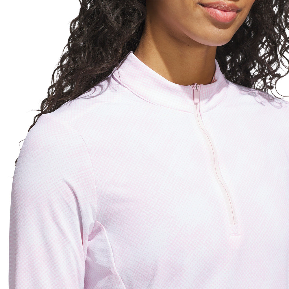 Women's Ultimate365 Printed Long Sleeve 1/4 Zip Mock Neck Top