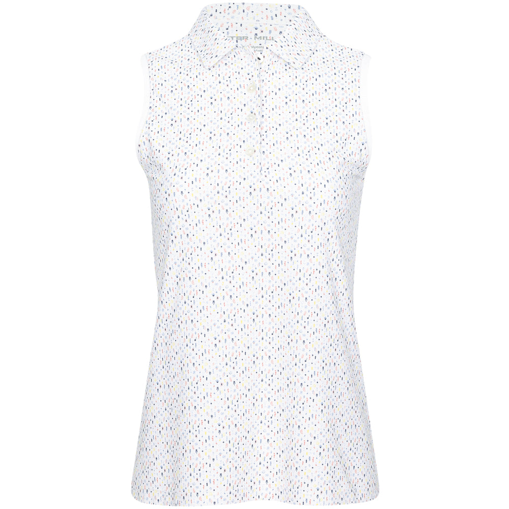 Women's Final Touch Banded Sport Mesh Sleeveless Polo