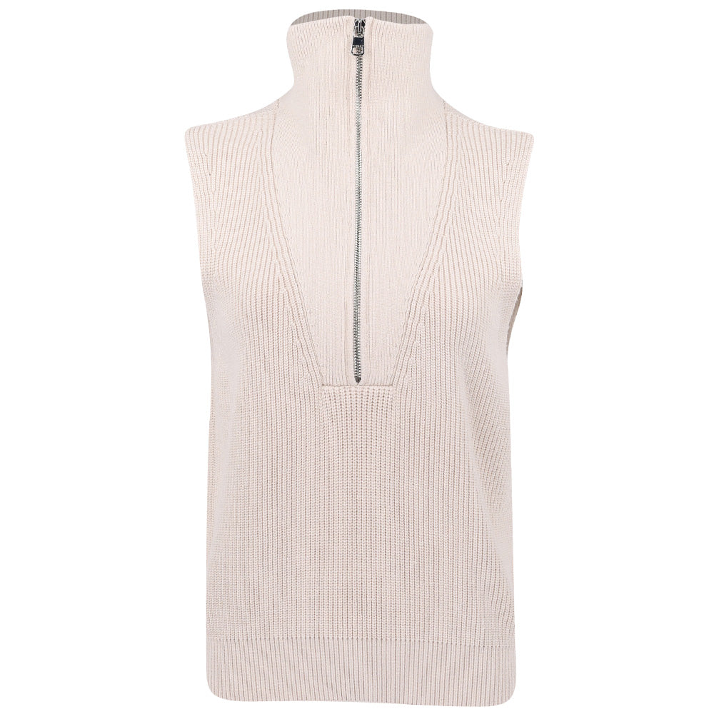 Women's Amina Knit Sleeveless 1/2 Zip Sweater