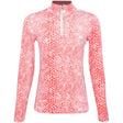 Women's The Snakeskin Long Sleeve 1/4 Zip Mock Neck Top - Fairway Styles