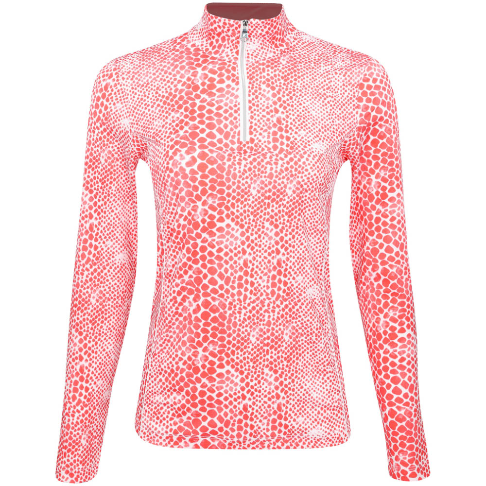 Women's The Snakeskin Long Sleeve 1/4 Zip Mock Neck Top