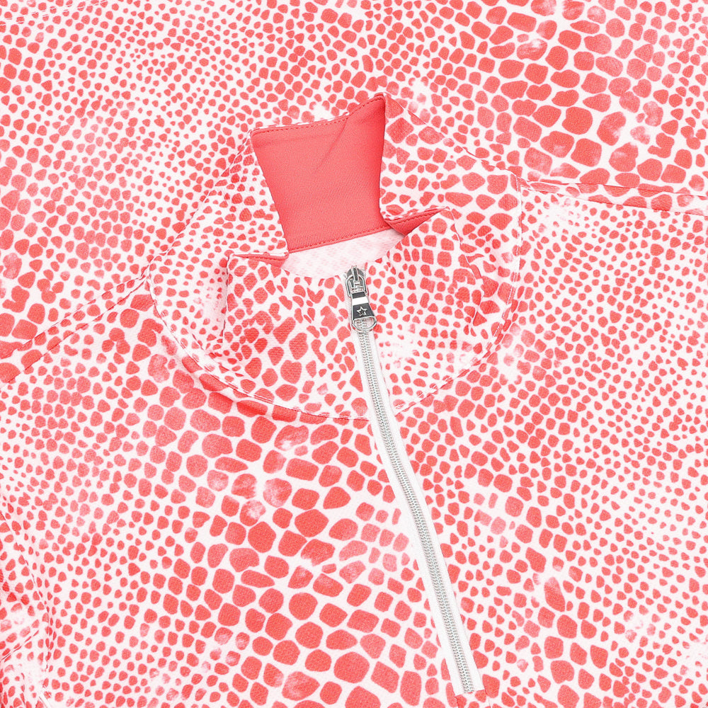 Women's The Snakeskin Long Sleeve 1/4 Zip Mock Neck Top