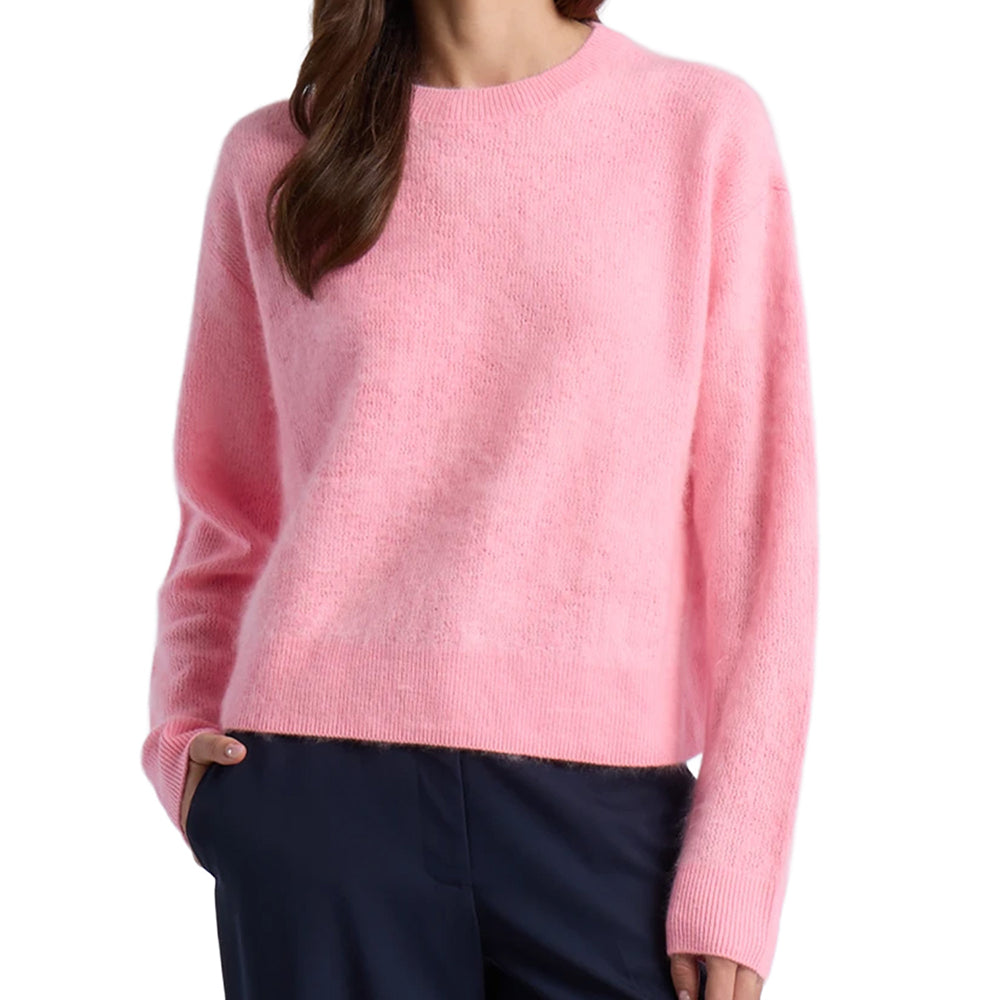 Women's Pointelle G Brushed Cashmere Crewneck Sweater