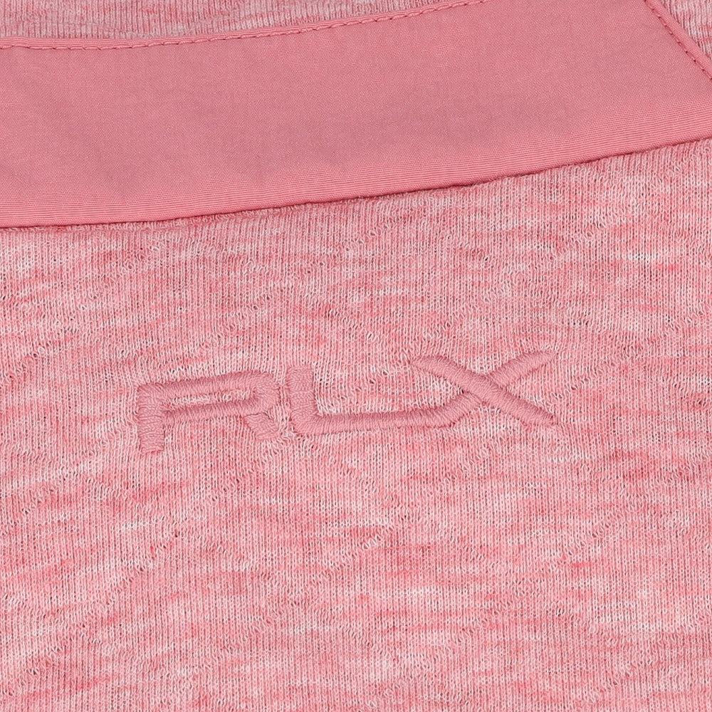 Quilted Double-Knit 1/4 Zip Mock Neck Sweatshirt