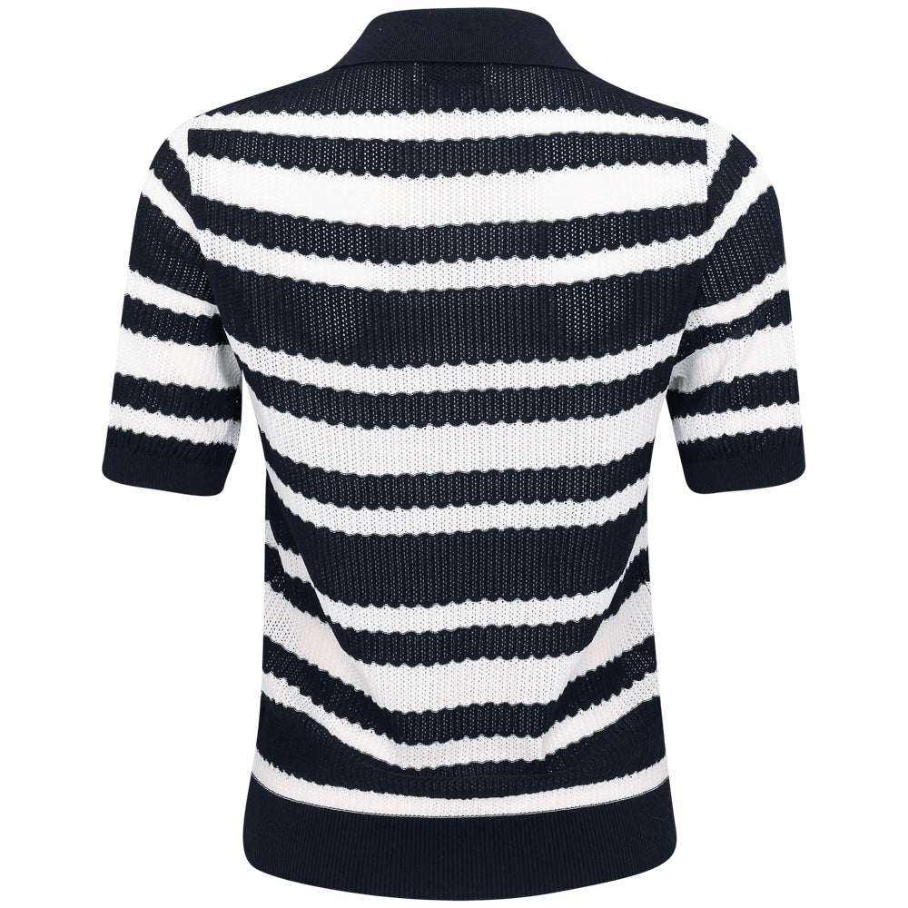 Women's Multi Stripes Knit Polo