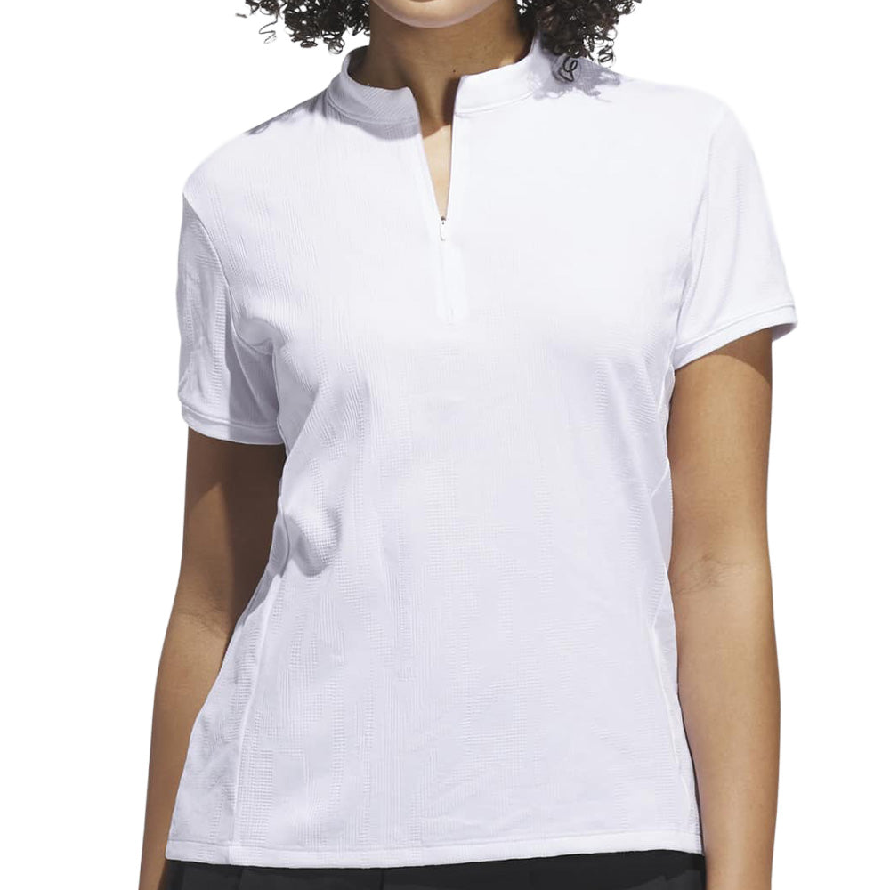 Women's Go-To Jacquard 1/4 Zip Mock Neck Polo