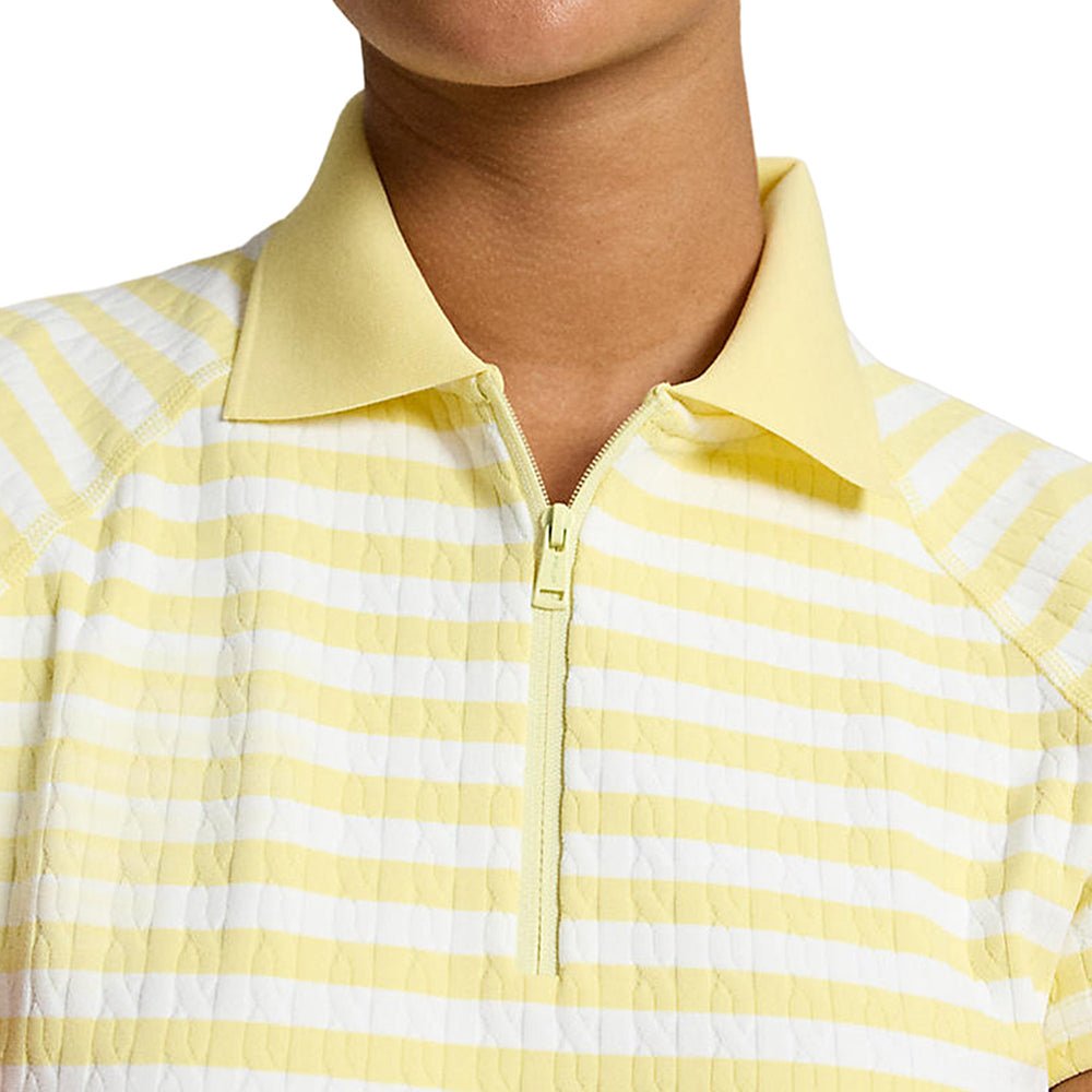 Women's Striped Cable 1/4 Zip Polo