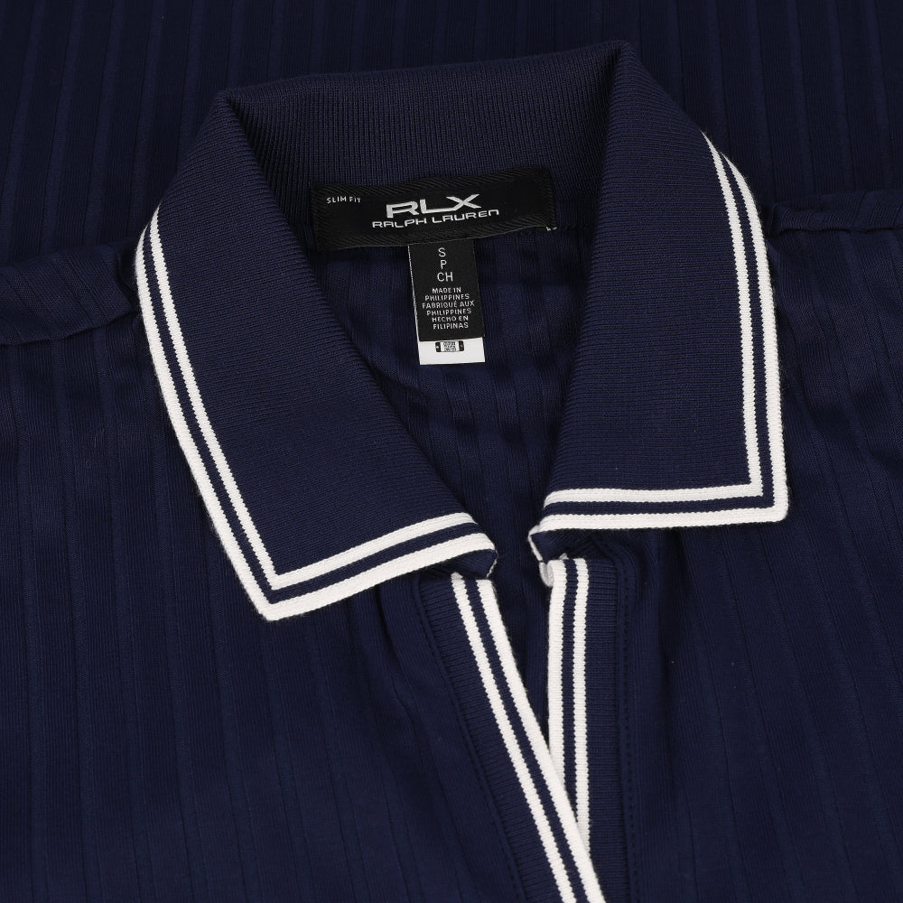 Women's Slim Fit Rib-Knit Cricket Polo