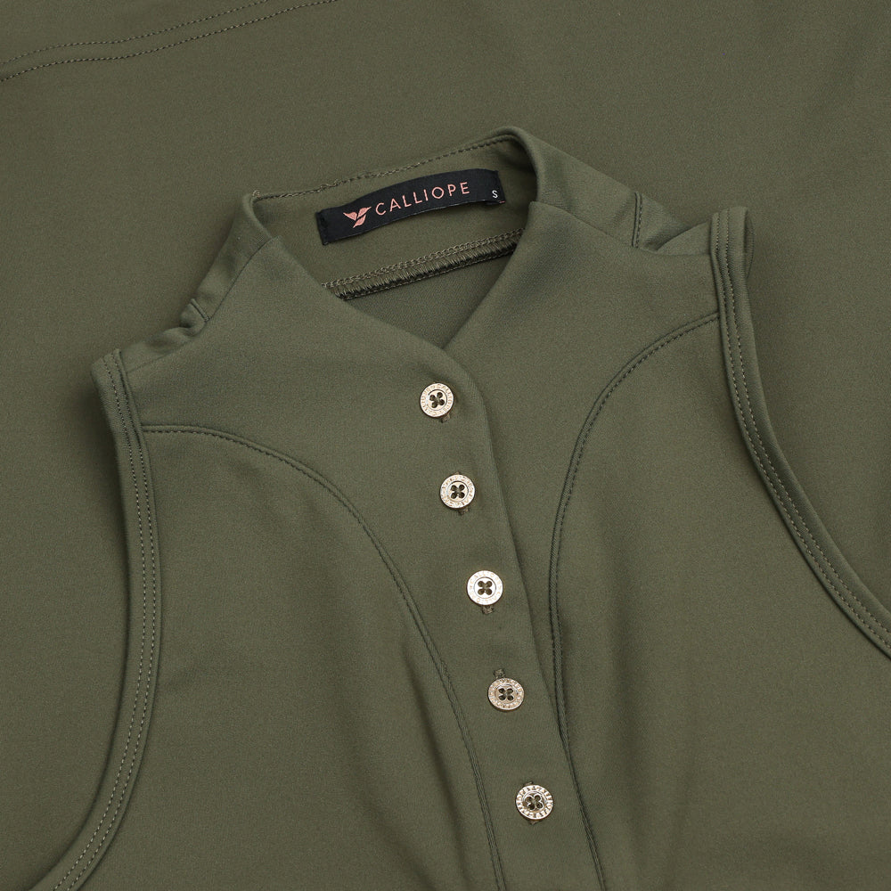 Women's Latah Sleeveless Mock Neck Polo