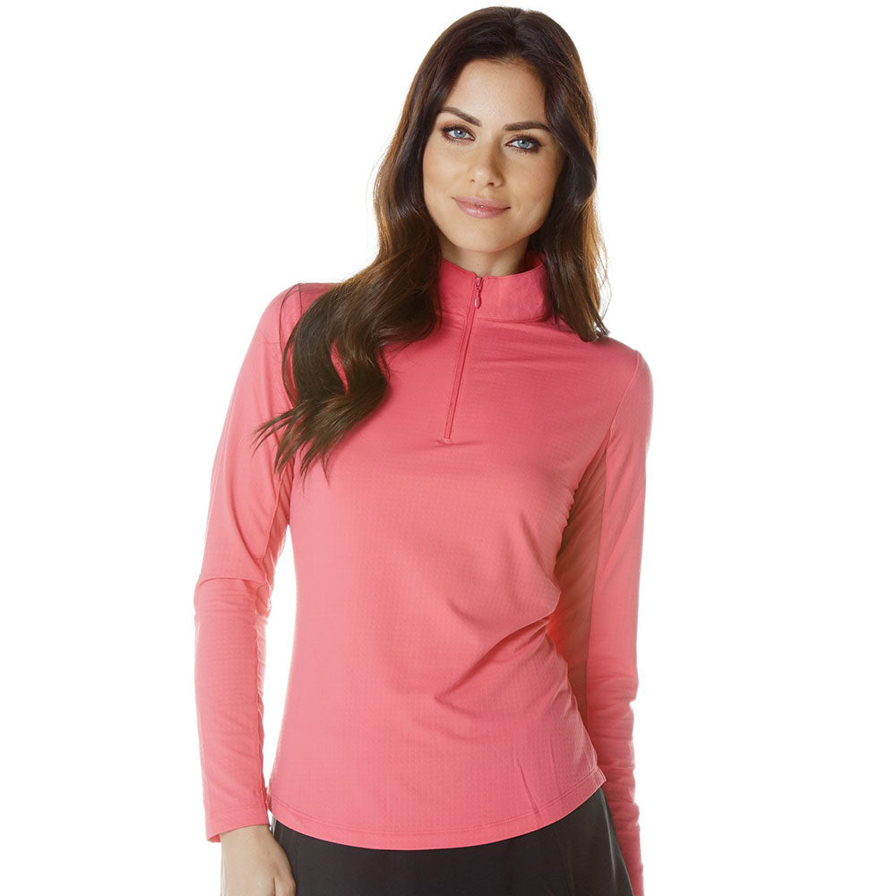 Women's Long Sleeve Mock Neck Top - Solid