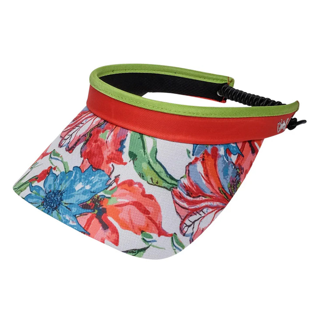 Women's Print Visor With Adjustable Coil