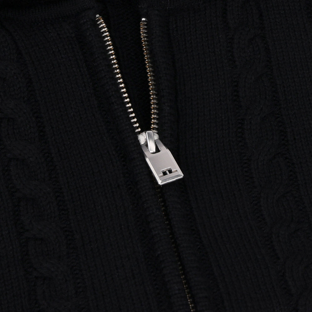 Women's Camilla Cable Knit Wool Full Zip Hoodie