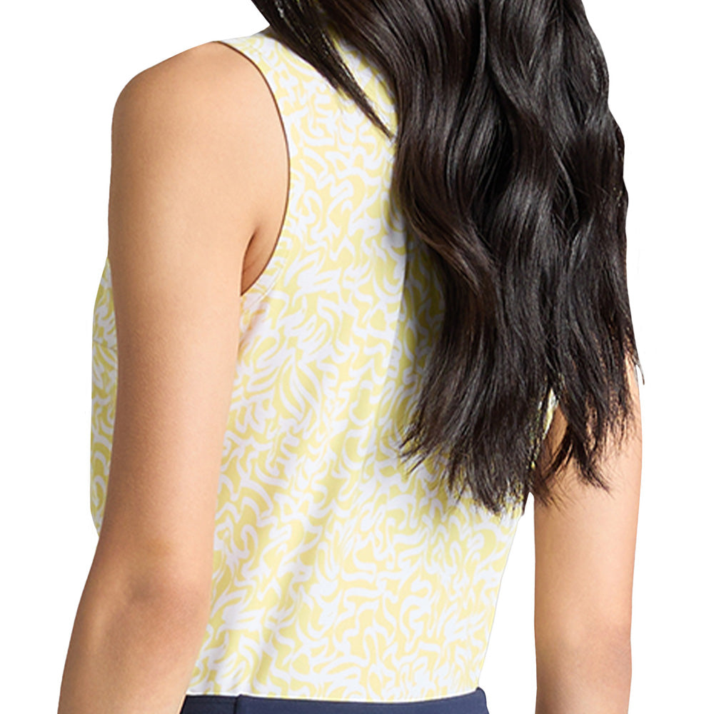 Women's Scribble Tech Pique Sleeveless 1/4 Zip Polo