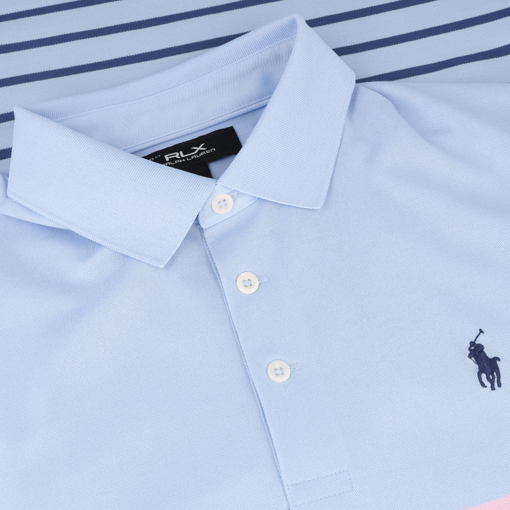 Performance Pique Tailored Fit Striped Polo
