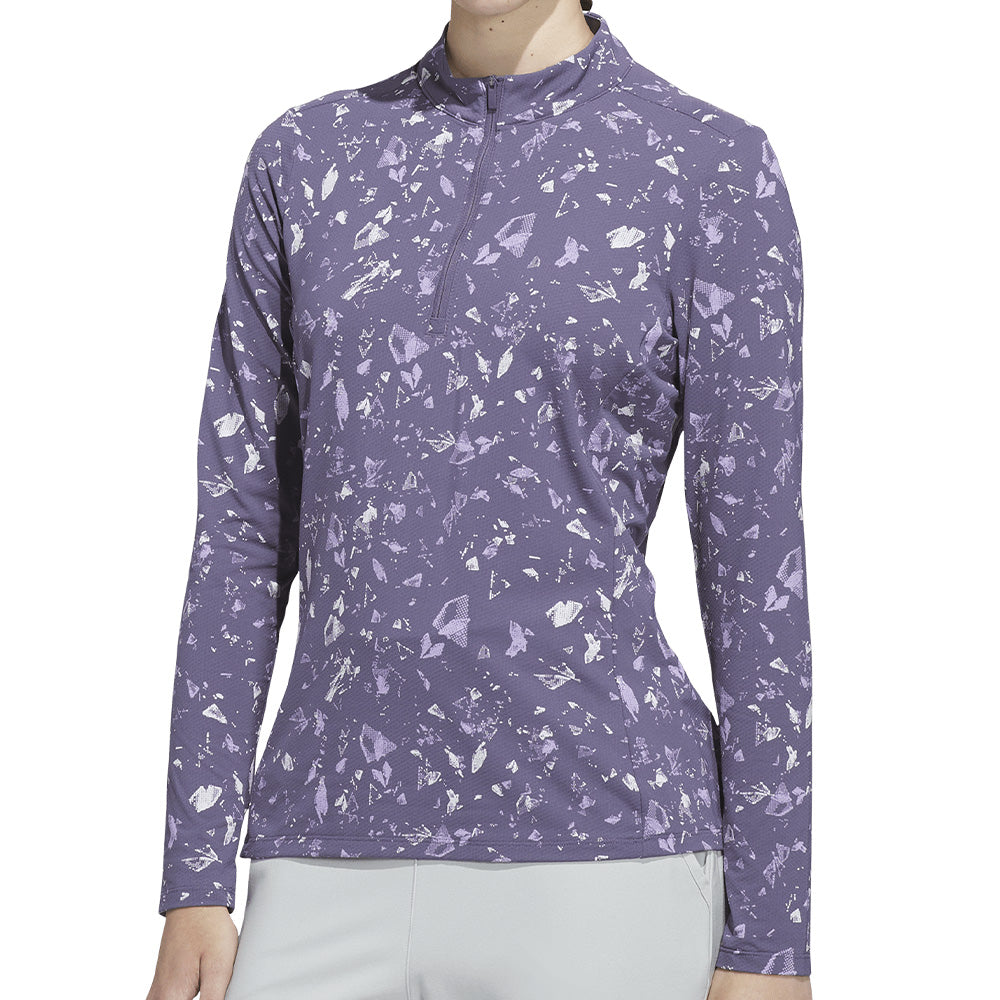 Women's Ultimate365 Print 1/4 Zip Mock Neck Pullover