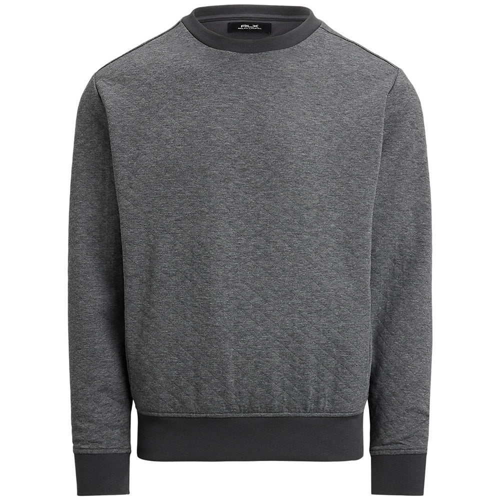 Quilted Double-Knit Crewneck Sweatshirt