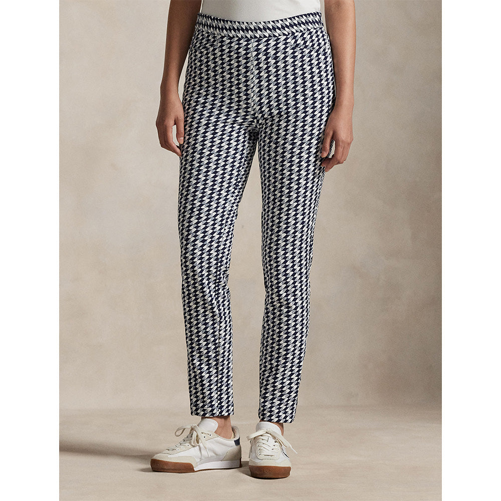 Women's Geo-Print Stretch-Twill Pants