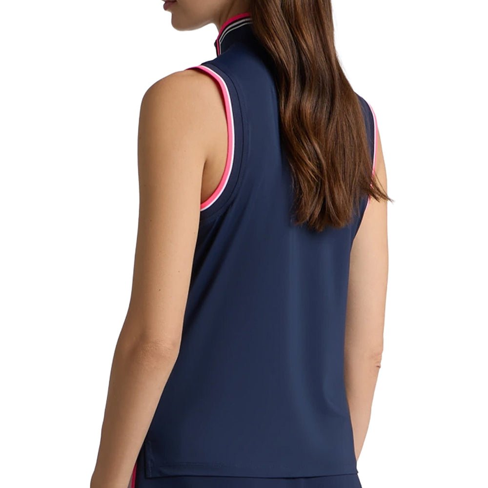 Women's Silky Tech Nylon Mock Neck 1/4 Zip Polo