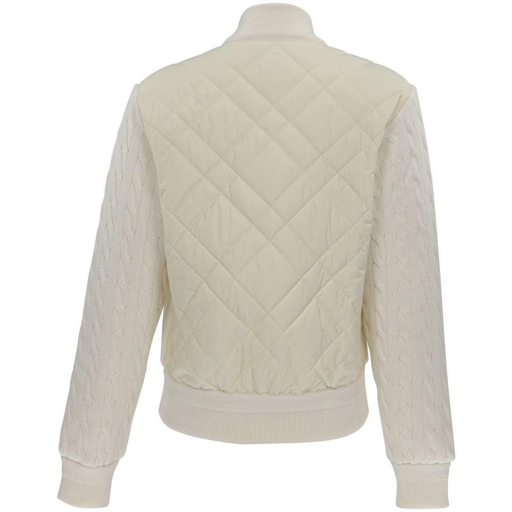 Women's Hybrid Cable-Knit Bomber Jacket