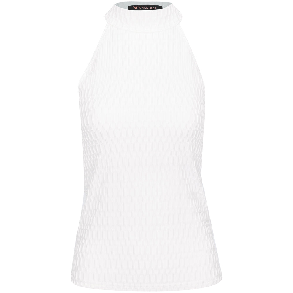 Women's Athena Sleeveless Mock Neck Polo